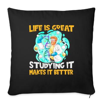 Biology Biologist Biology Major - Sofa pillowcase 17,3'' x 17,3'' (45 x 45 cm) - black - Front