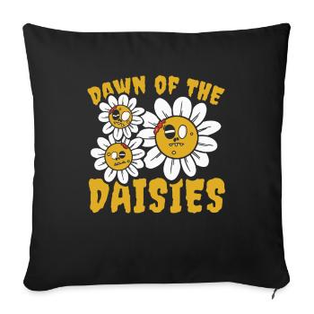 Daisy Daisies Garden GeeseFlower - Sofa pillowcase 17,3'' x 17,3'' (45 x 45 cm) - black - Front