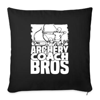 Tir à l’arc Tir à l’arc Archer - Housse de coussin décorative 45 x 45 cm - noir - Devant