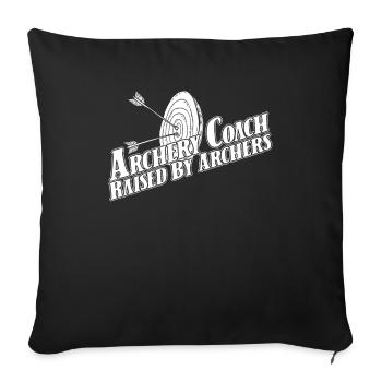 Tir à l’arc Tir à l’arc Archer - Housse de coussin décorative 45 x 45 cm - noir - Devant