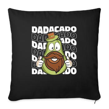 Father Papa - Sofa pillowcase 17,3'' x 17,3'' (45 x 45 cm) - black - Front