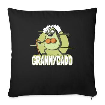 Grandmother Grandma Omi - Sofa pillowcase 17,3'' x 17,3'' (45 x 45 cm) - black - Front
