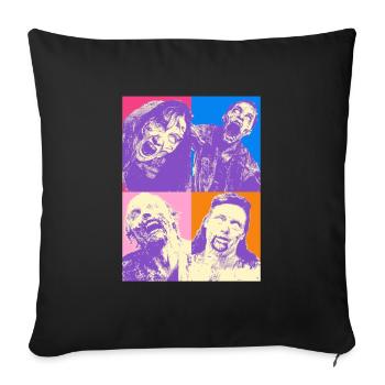Zombie Halloween Pop Art - Sofa pillowcase 17,3'' x 17,3'' (45 x 45 cm) - black - Front
