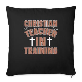 Teacher of Religion Religious Education - Sofa pillowcase 17,3'' x 17,3'' (45 x 45 cm) - black - Front
