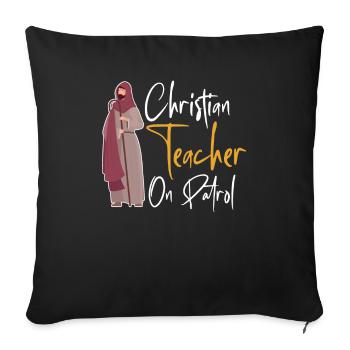 Teacher of Religion Religious Education - Sofa pillowcase 17,3'' x 17,3'' (45 x 45 cm) - black - Front