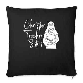 Religion Teacher Religious Education Nun - Sofa pillowcase 17,3'' x 17,3'' (45 x 45 cm) - black - Front