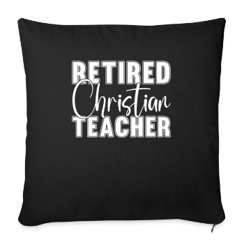Teacher of Religion Religious Education - Sofa pillowcase 17,3'' x 17,3'' (45 x 45 cm) - black - Front