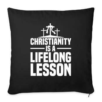 Teacher of Religion Religious Education - Sofa pillowcase 17,3'' x 17,3'' (45 x 45 cm) - black - Front