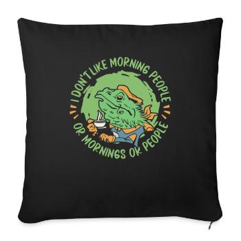 Bartagame Bearded Dragon - Sofa pillowcase 17,3'' x 17,3'' (45 x 45 cm) - black - Front