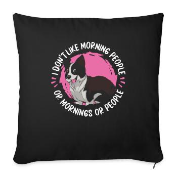 Border Collie - Housse de coussin décorative 45 x 45 cm - noir - Devant