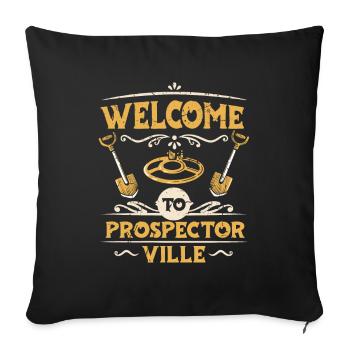 Prospectors Digging Treasure - Sofa pillowcase 17,3'' x 17,3'' (45 x 45 cm) - black - Front