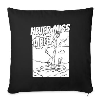 Digging Treasure Metal Detector - Sofa pillowcase 17,3'' x 17,3'' (45 x 45 cm) - black - Front