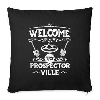 Prospectors Digging Treasure - Sofa pillowcase 17,3'' x 17,3'' (45 x 45 cm) - black - Front