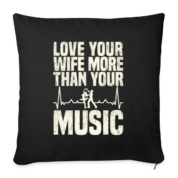 Sound Engineer Sound Engineer Husband - Sofa pillowcase 17,3'' x 17,3'' (45 x 45 cm) - black - Front