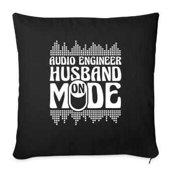 Sound Engineer Sound Engineer Husband - Sofa pillowcase 17,3'' x 17,3'' (45 x 45 cm) - black - Front