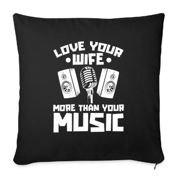 Sound Engineer Sound Engineer Wife - Sofa pillowcase 17,3'' x 17,3'' (45 x 45 cm) - black - Front