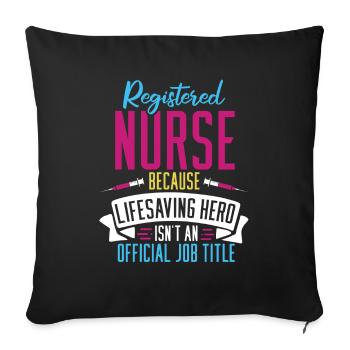Infirmier - Housse de coussin décorative 45 x 45 cm - noir - Devant