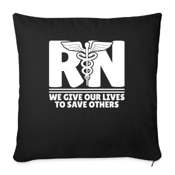 Infirmier - Housse de coussin décorative 45 x 45 cm - noir - Devant