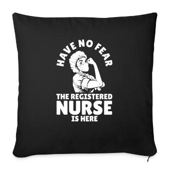 Infirmier - Housse de coussin décorative 45 x 45 cm - noir - Devant
