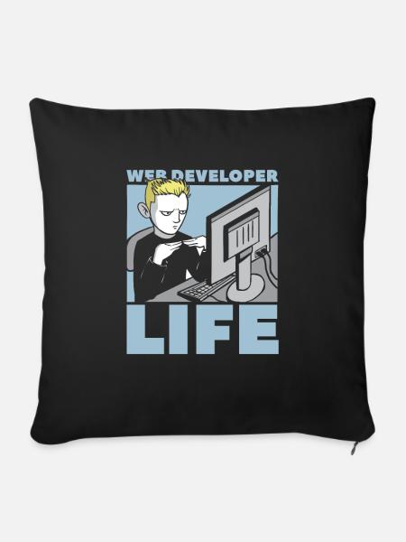 Web Entwickler Webdeveloper Web-Entwickler - Sofakissenbezug 45 x 45 cm - Schwarz