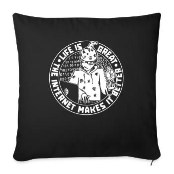 Web Developer Web Developer Web Developer - Sofa pillowcase 17,3'' x 17,3'' (45 x 45 cm) - black - Front