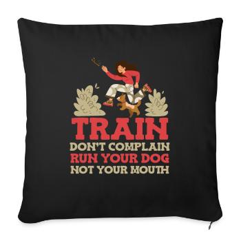 Dog trainer Dog trainer - Sofa pillowcase 17,3'' x 17,3'' (45 x 45 cm) - black - Front
