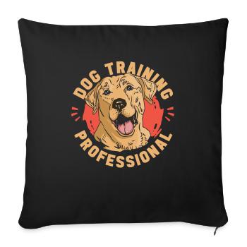 Dog trainer Dog trainer - Sofa pillowcase 17,3'' x 17,3'' (45 x 45 cm) - black - Front