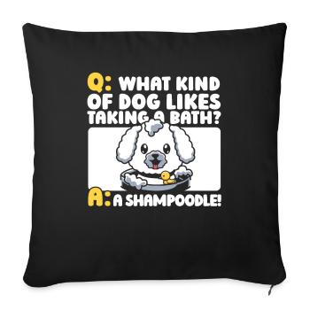 Dresseur de chiens Dresseur de chiens - Housse de coussin décorative 45 x 45 cm - noir - Devant