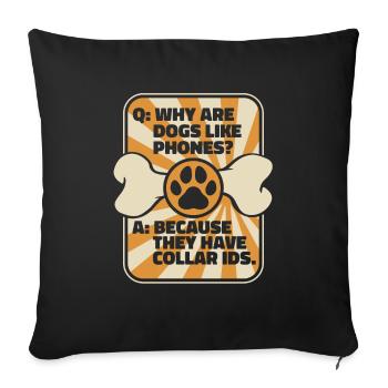 Dresseur de chiens Dresseur de chiens - Housse de coussin décorative 45 x 45 cm - noir - Devant