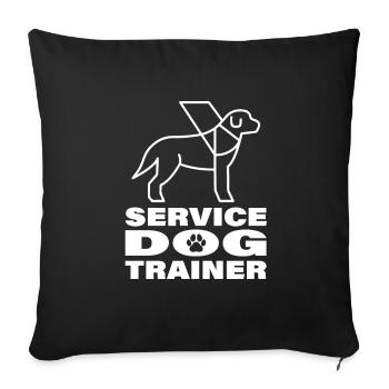 Dresseur de chiens Dresseur de chiens - Housse de coussin décorative 45 x 45 cm - noir - Devant
