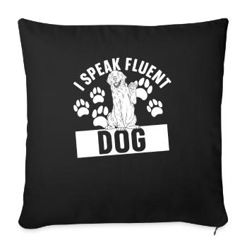Dresseur de chiens Dresseur de chiens - Housse de coussin décorative 45 x 45 cm - noir - Devant