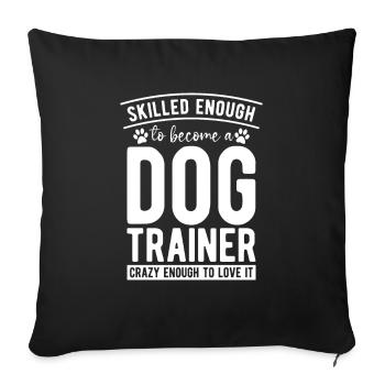 Dresseur de chiens Dresseur de chiens - Housse de coussin décorative 45 x 45 cm - noir - Devant