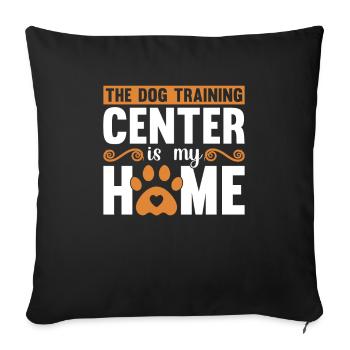 Dog trainer Dog trainer - Sofa pillowcase 17,3'' x 17,3'' (45 x 45 cm) - black - Front