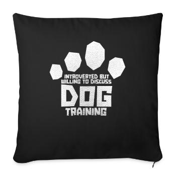 Dog Trainer Paw Dog Trainer - Sofa pillowcase 17,3'' x 17,3'' (45 x 45 cm) - black - Front