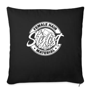 Coiffeur Coiffeur - Housse de coussin décorative 45 x 45 cm - noir - Devant