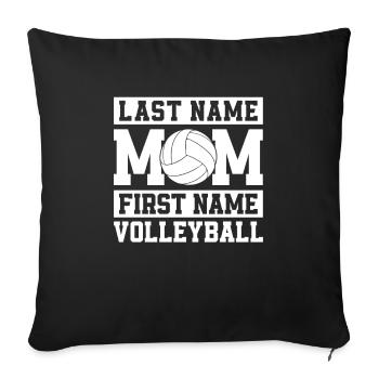 Volleyball Volleyball Player Volleyball Mama - Housse de coussin décorative 45 x 45 cm - noir - Devant