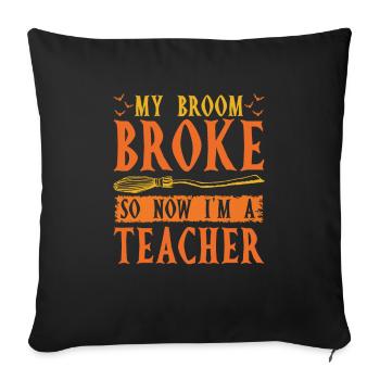 Halloween Funny Witch - Sofa pillowcase 17,3'' x 17,3'' (45 x 45 cm) - black - Front