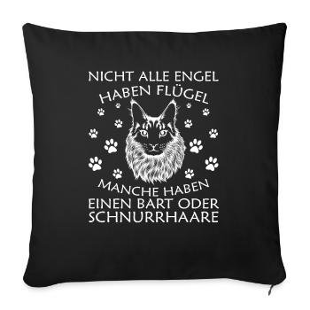 Pattes de chat Cat Daddy - Housse de coussin décorative 45 x 45 cm - noir - Devant