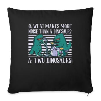 Dinosaurier Erwachsener Dinosaurier - Sofakissenbezug 45 x 45 cm - Schwarz - Vorne