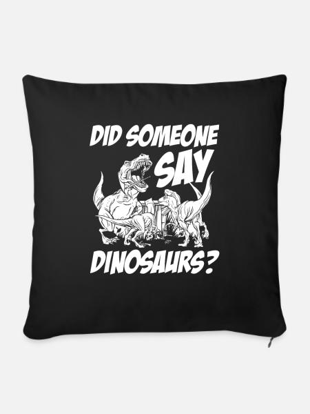 Dinosaurier Erwachsener Dinosaurier - Sofakissenbezug 45 x 45 cm - Schwarz