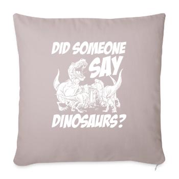 Dinosaur Adult dinosaur - Sofa pillowcase 17,3'' x 17,3'' (45 x 45 cm) - light taupe - Front