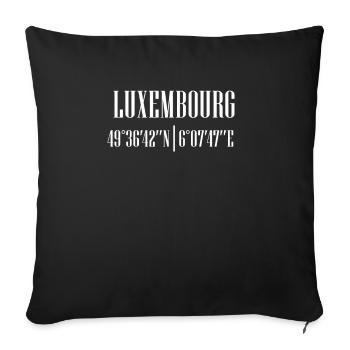 Coordonnées de la ville - Housse de coussin décorative 45 x 45 cm - noir - Devant