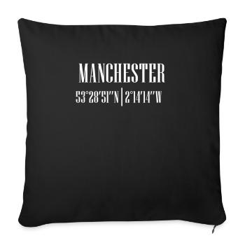 Coordonnées de la ville - Housse de coussin décorative 45 x 45 cm - noir - Devant