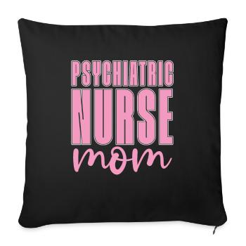 Maman infirmière - Housse de coussin décorative 45 x 45 cm - noir - Devant
