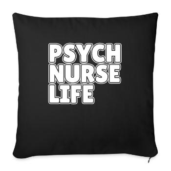 Krankenschwester Psych Nurse Life - Sofa pillowcase 17,3'' x 17,3'' (45 x 45 cm) - black - Front