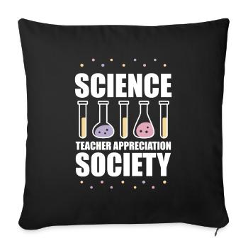 Science Scientists Society - Sofa pillowcase 17,3'' x 17,3'' (45 x 45 cm) - black - Front