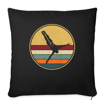 Diving Divers - Sofa pillowcase 17,3'' x 17,3'' (45 x 45 cm) - black - Front