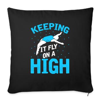 Plongeurs Plongée Froid - Housse de coussin décorative 45 x 45 cm - noir - Devant