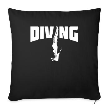 Plongeurs plongeurs - Housse de coussin décorative 45 x 45 cm - noir - Devant