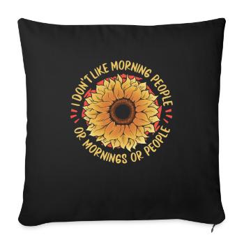 Sunflower - Sofa pillowcase 17,3'' x 17,3'' (45 x 45 cm) - black - Front